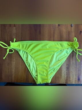 Aqua Neon Yellow Tie-Side Bikini Bottom